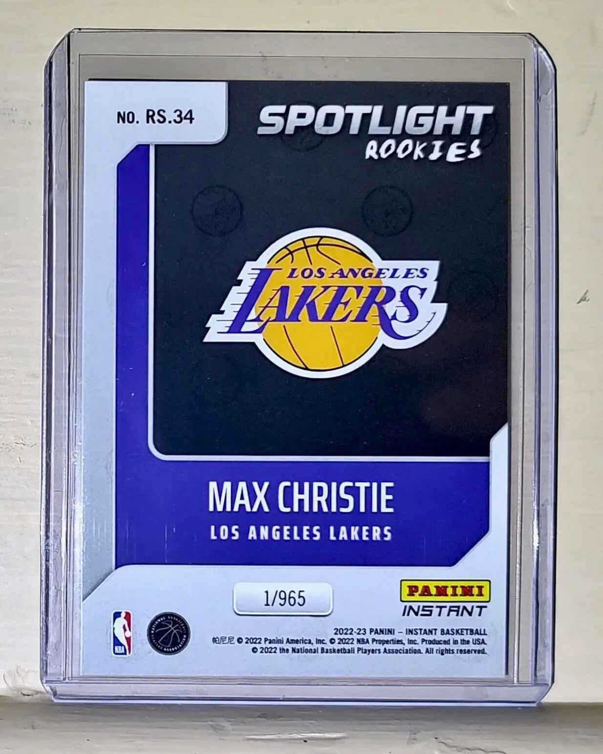 Max Christie 2022-23 Panini NBA #34 Spotlight Rookies Card 1/965 - Basketball Card Single