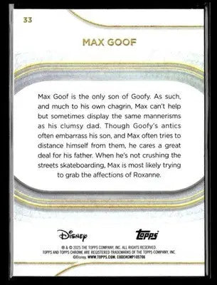 🌟 Max Goof, 2025 Topps Chrome Disney #33 🌟 - Non-Sports Card Single