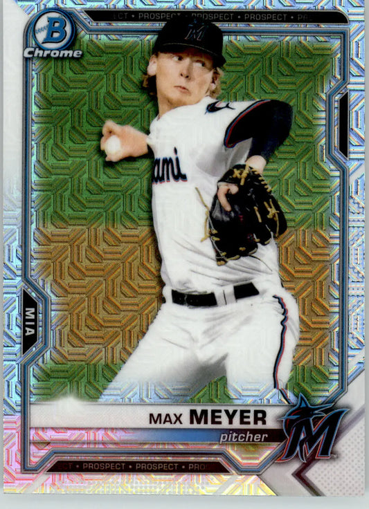 Max Meyer - 2021 Bowman - #BCP-66 - Chrome Prospects Mojo Refractor Baseball