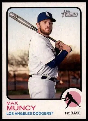 Max Muncy 2022 Topps Heritage #368 Los Angeles Dodgers - Baseball Card Single