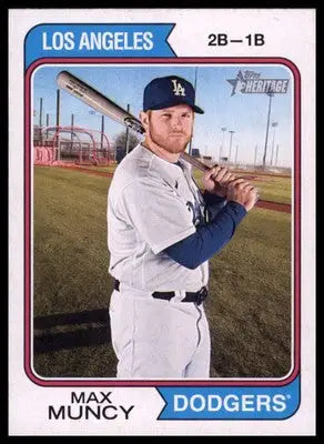 Max Muncy 2023 Topps Heritage #194 Los Angeles Dodgers - Baseball Card Single