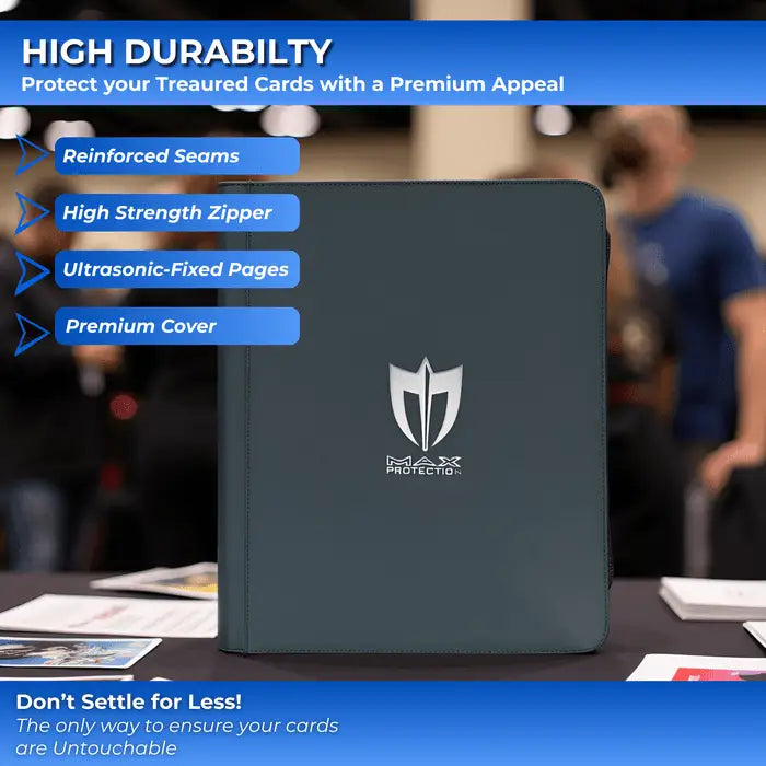 Max Pro Ultra Guardian Top Loader Binder | Holds 252 Standard 3″×4″ Sports & Pokemon Cards - Sports Card Hobby Boxes