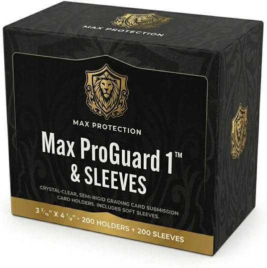 Max Protection Pro-Guard Semi Rigid Card Holders w/Sleeves - 200ct Box - Card Supplies