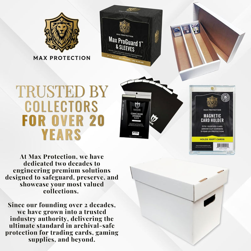 Max Protection Pro-Guard Semi Rigid Card Holders w/Sleeves - 200ct Box - Columbia Sports Cards