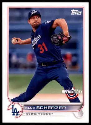 Max Scherzer 2022 Topps Opening Day #129 Los Angeles Dodgers - Baseball Card Single