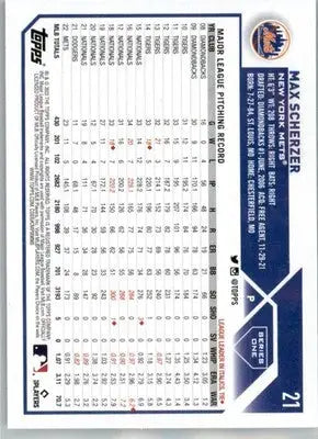 Max Scherzer - 2023 Topps - #21 - Royal Blue Baseball - Baseball Card Single