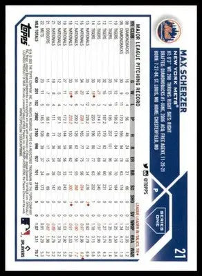 Max Scherzer 2023 Topps Rainbow Foil #21 New York Mets - Baseball Card Single