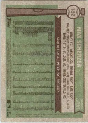 Max Scherzer - 2025 Topps Heritage - #182 - Baseball - Baseball Card Single
