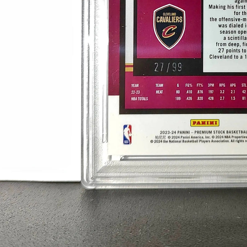 Max Strus 2023 Panini Hoops Premium #234 27/99 Blue Disco Prizm PSA 9 Mint