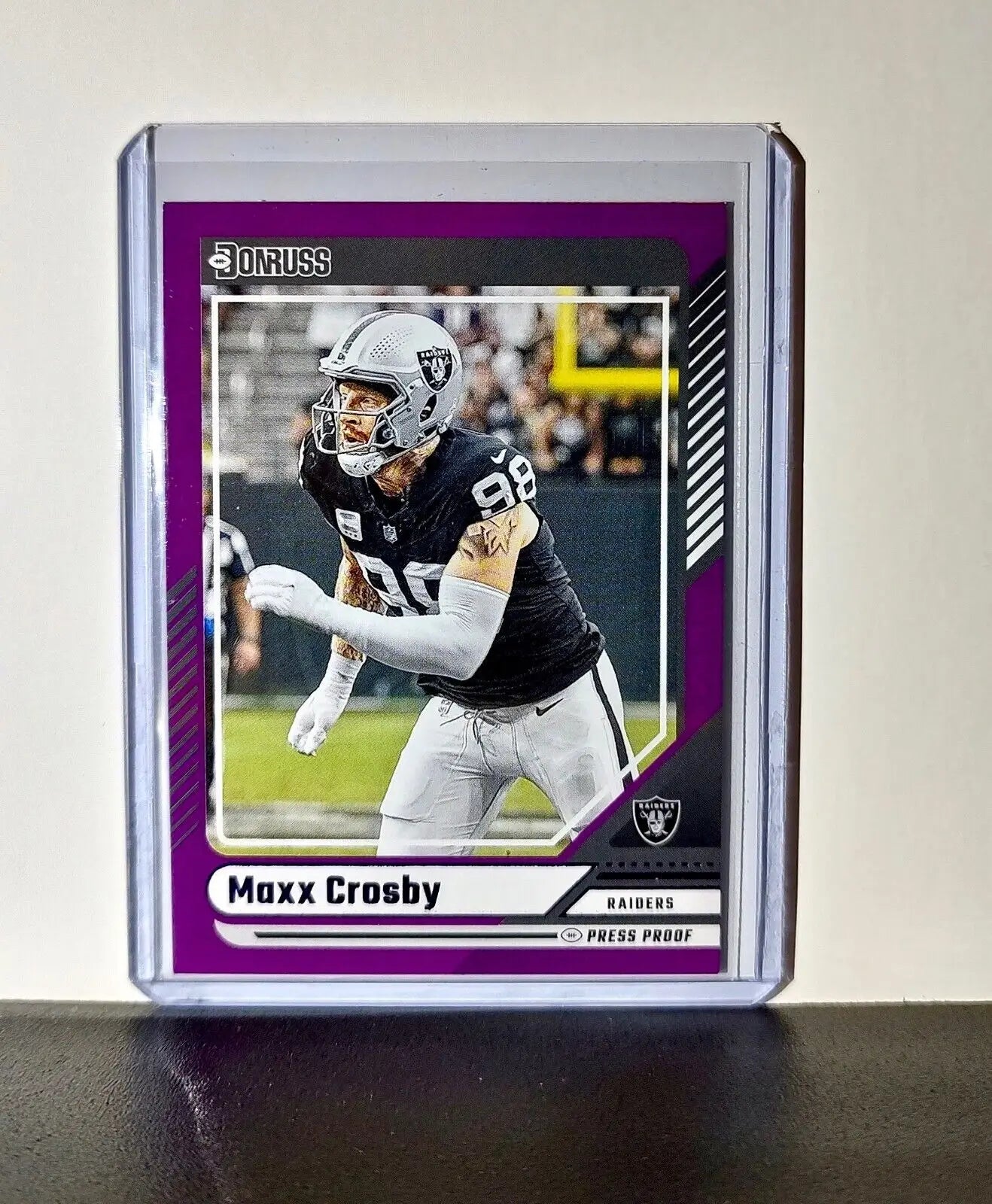 Maxx Crosby 2024 Panini Donruss NFL #255 Press Proof Card Las Vegas Raiders - Football Card Single