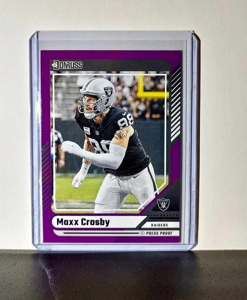 Maxx Crosby 2024 Panini Donruss NFL #255 Press Proof Card Las Vegas Raiders