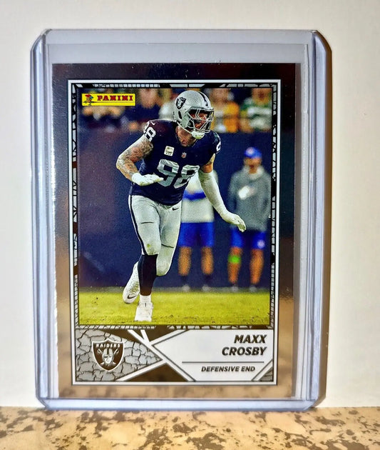 Maxx Crosby 2024 Panini NFL #7 Silver Foil Sticker Card Las Vegas Raiders - Football Card Single
