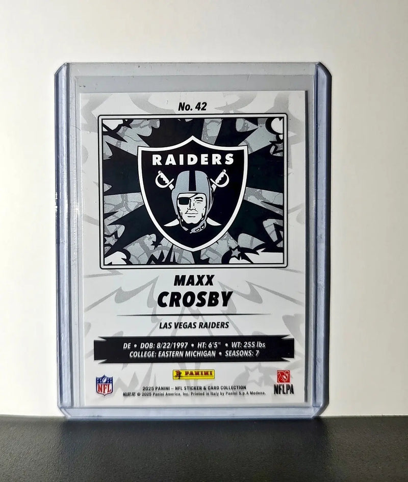 Maxx Crosby 2025 Panini NFL #42 Sticker Card Las Vegas Raiders - Football Card Single
