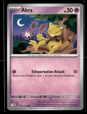 ME01: Mega Evolution Abra Common,Psychic #054/132 NM - Pokémon Card Single