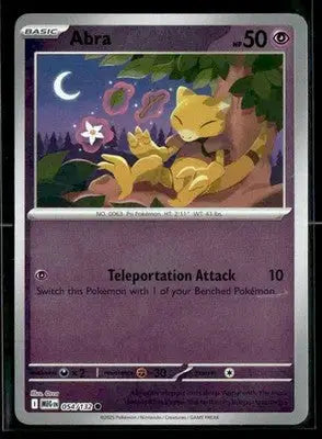 ME01: Mega Evolution Abra Reverse Holo Common,Psychic #054/132 NM - Pokémon Card Single