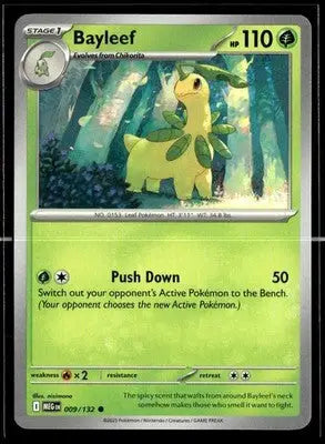 ME01: Mega Evolution Bayleef Common,Grass #009/132 NM - Pokémon Card Single