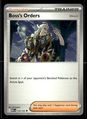 ME01: Mega Evolution Boss’s Orders [Ghetsis] Uncommon,Supporter #114/132 NM - Pokémon Card Single