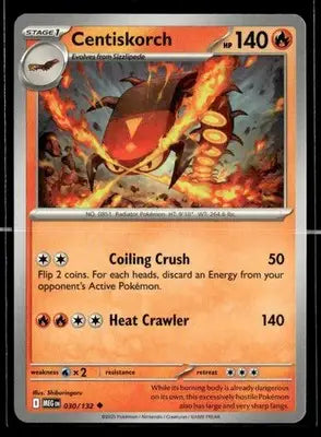 ME01: Mega Evolution Centiskorch Uncommon,Fire #030/132 - Pokémon Card Single