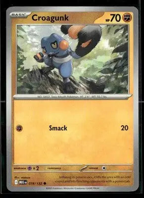 ME01: Mega Evolution Croagunk Common,Fighting #078/132 NM - Pokémon Card Single
