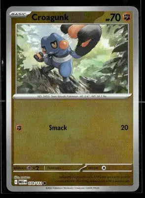ME01: Mega Evolution Croagunk Reverse Holo Common,Fighting #078/132 NM - Pokémon Card Single