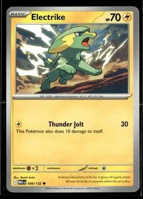 2025 Mega Evolution Electrike #049/132 Base Common NM - Pokémon Card Single