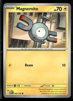 ME01: Mega Evolution Magnemite Common,Lightning #045/132