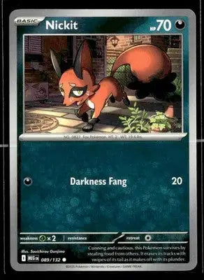ME01: Mega Evolution Nickit Common,Darkness #089/132