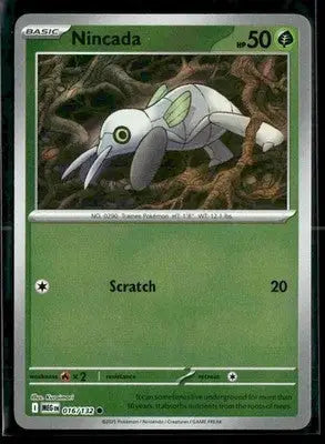 ME01: Mega Evolution Nincada Reverse Holo Common,Grass #016/132