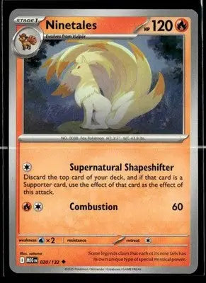 ME01: Mega Evolution Ninetales Uncommon,Fire #020/132