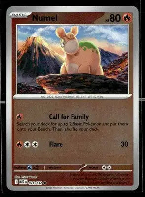 2025 Mega Evolution Numel #021/132 Reverse Holo Common NM - Pokémon Card Single