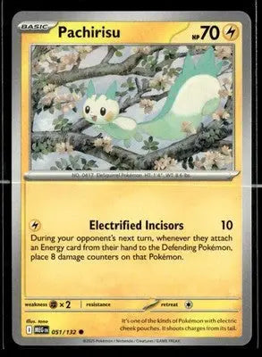 ME01: Mega Evolution Pachirisu Common,Lightning #051/132 - Pokémon Card Single