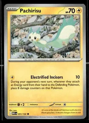 ME01: Mega Evolution Pachirisu Common,Lightning #051/132 - Pokémon Card Single