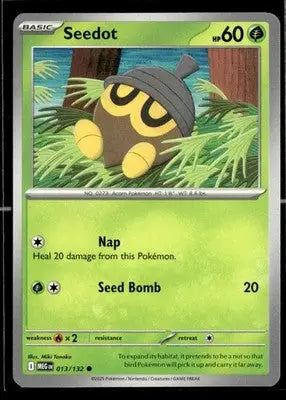 ME01: Mega Evolution Seedot Common,Grass #013/132 - Pokémon Card Single
