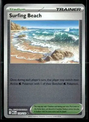 ME01: Mega Evolution Surfing Beach Reverse Holo Uncommon,Stadium #129/132