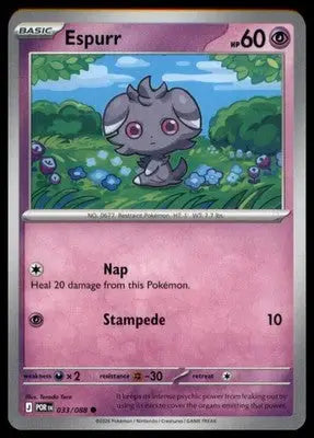 ME03: Perfect Order Espurr 033/088 Common Regular POR 2026 - Pokémon Card Single