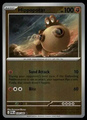 ME03: Perfect Order Hippopotas 039/088 Common Reverse Holo POR 2026