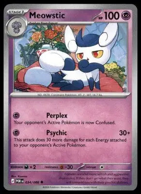 ME03: Perfect Order Meowstic 034/088 Uncommon POR 2026