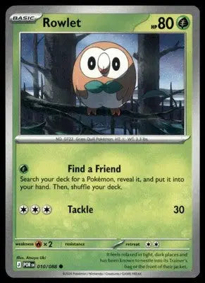 ME03: Perfect Order Rowlet 010/088 Common POR 2026