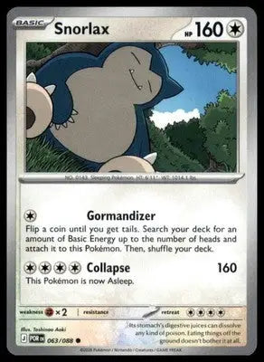 ME03: Perfect Order Snorlax 063/088 Common POR 2026
