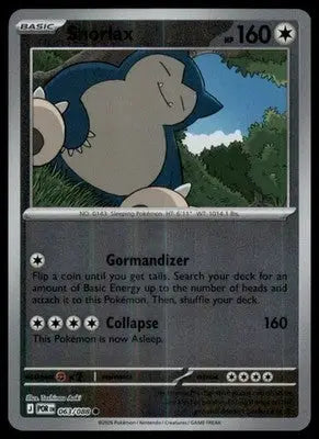 ME03: Perfect Order Snorlax 063/088 Common Reverse Holo POR 2026