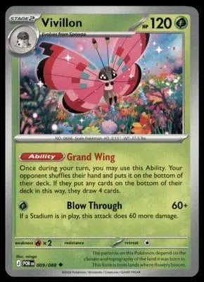 ME03: Perfect Order Vivillon 009/088 Uncommon Regular POR 2026 - Pokémon Card Single