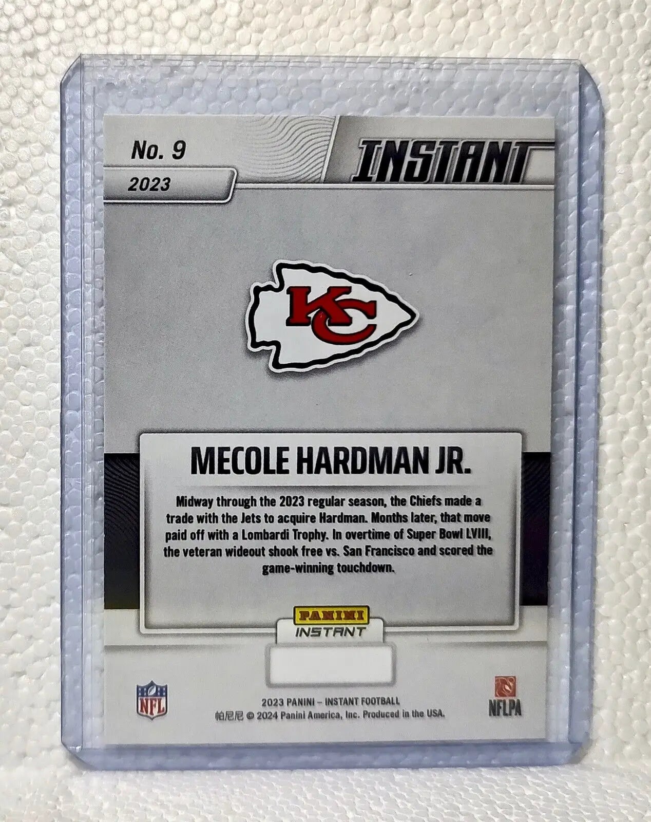 Mecole Hardman Jr. 2023 Panini NFL Superbowl LVIII Champions #9 Card Chiefs