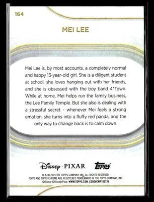 🌟 Mei Lee, 2025 Topps Chrome Disney #164 🌟