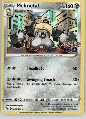 Melmetal - Pokemon GO - 046/078 - Holo NM Pokemon - Pokémon Card Single
