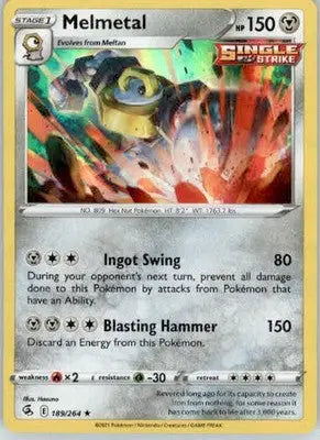 Melmetal - SWSH08: Fusion Strike - 189/264 - Holo NM - Pokémon Card Single