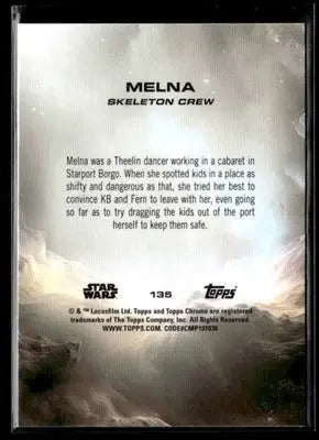 🌟 Melna, 2025 Topps Chrome Star Wars RayWave Refractor #135 🌟 - Star Wars Card Single