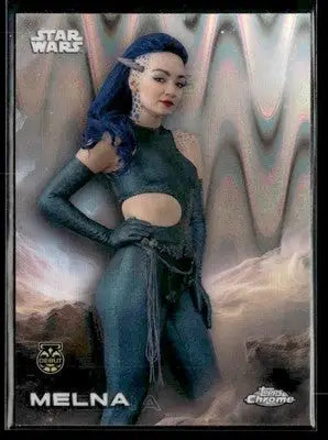 🌟 Melna, 2025 Topps Chrome Star Wars RayWave Refractor #135 🌟 - Star Wars Card Single