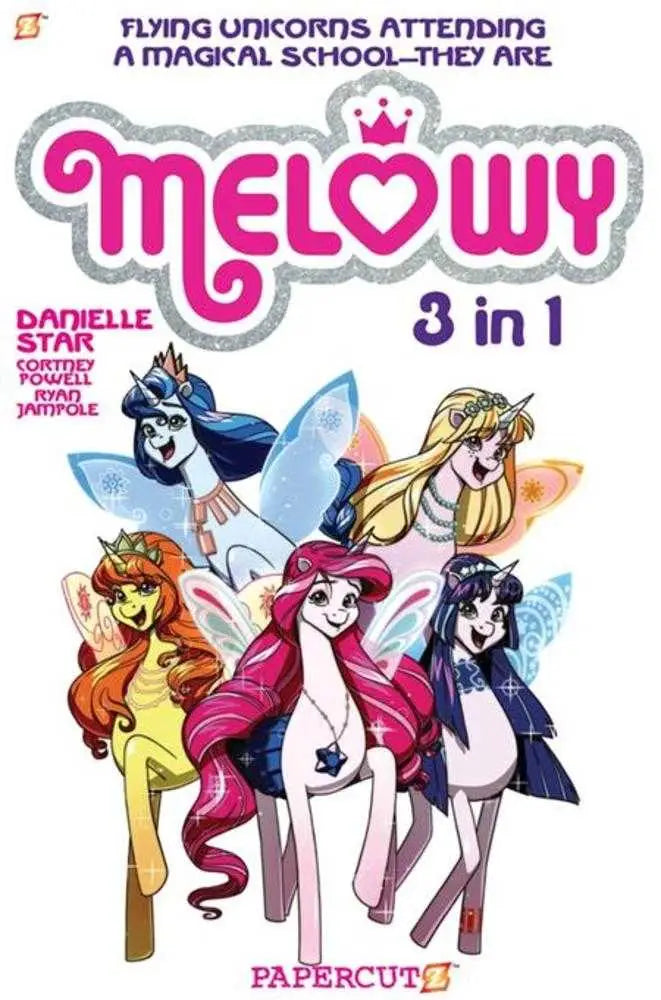 Melowy 3 in 1 TPB Volume 1 comic book cover featuring magical graphic novels