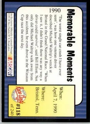 Memorable Moments - 1991 Maxx - #118 - Racing - Racing Card Single