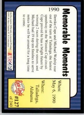 Memorable Moments - 1991 Maxx - #127 - Racing - Racing Card Single